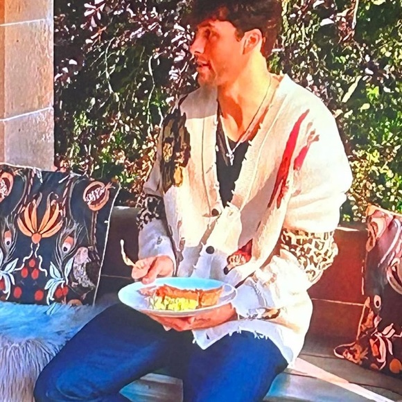 All Saints sweater cardigan knit Oversized Beige (Ecru) Patterned Jay Cardigan - Picture 2 of 9